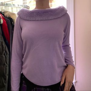 Ambra y2k faux fur sweater 💜